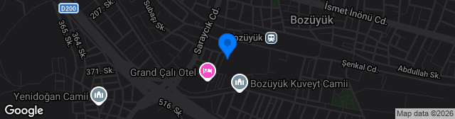Map showing Bozüyük Şehir Stadı