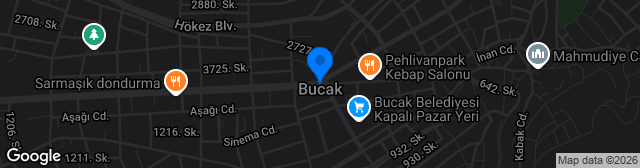 Map showing Bucak İlçe Stadı