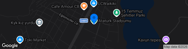 Map showing Tunceli Atatürk Stadyumu