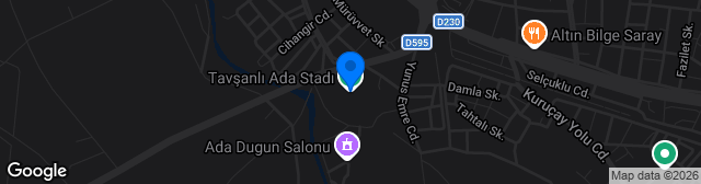 Map showing Tavşanlı Şehir Stadı