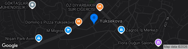 Map showing Yüksekova İlçe Stadyumu
