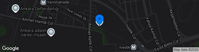 Map showing Yenimahalle Hasan Dogan Stadyumu