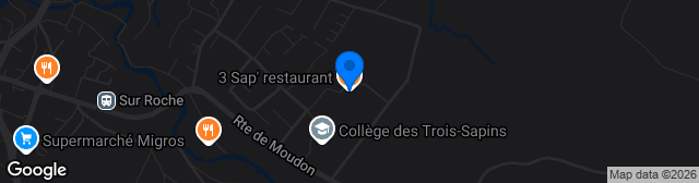 Map showing Stade des 3 Sapins