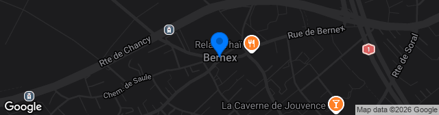 Map showing Stade municipal de Bernex
