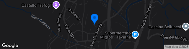 Map showing Campo comunale Taverne