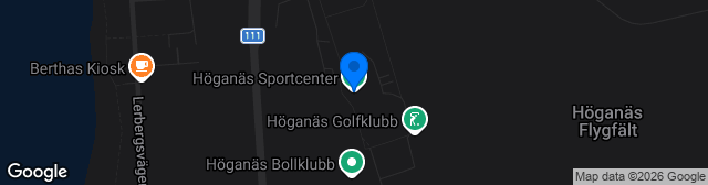 Map showing Höganäs Sportcenter