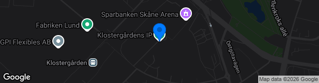 Map showing Klostergårdens IP