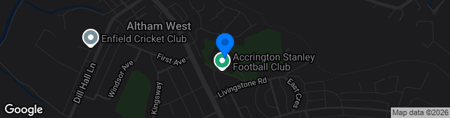 Map showing Wham Stadium