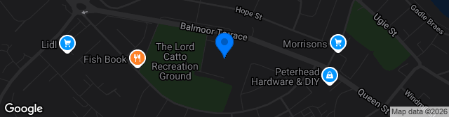 Map showing Balmoor Stadium