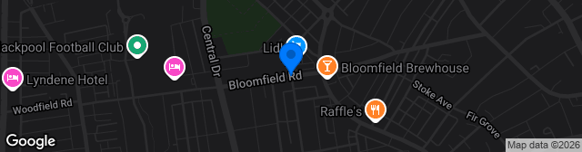 Map showing Bloomfield Road