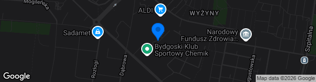 Map showing Stadion im. Czesława Kobusa