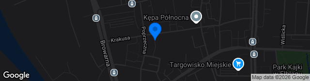 Map showing Stadion MOSiR ul. Krakusa