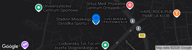 Map showing Stadion Miejski im. Grzegorza Duneckiego