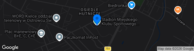 Map showing Miejski Stadion Sportowy