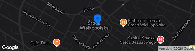 Map showing Stadion 700-lecia Środy Wielkopolskiej