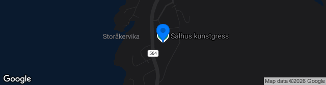 Map showing Salhus kunstgress
