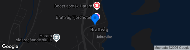 Map showing Brattvåg kunstgress