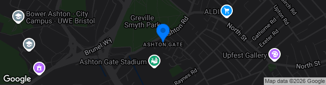 Map showing Ashton Gate