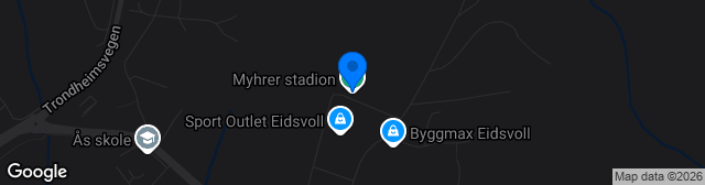 Map showing Myhrer Stadion
