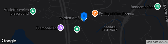 Map showing Varden Amfi