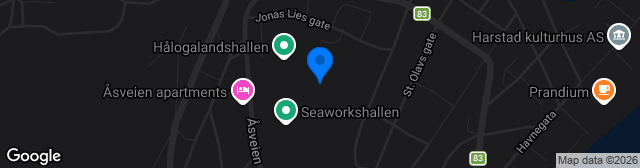 Map showing Harstad Stadion