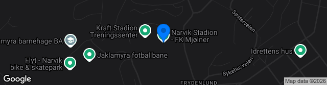 Map showing Narvik Stadion