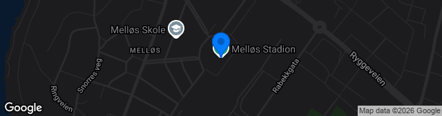 Map showing Melløs Stadion