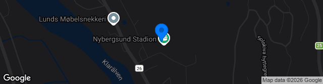 Map showing Nybergsund Stadion