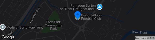 Map showing Pirelli Stadium