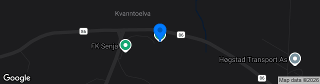 Map showing Senja Storhall