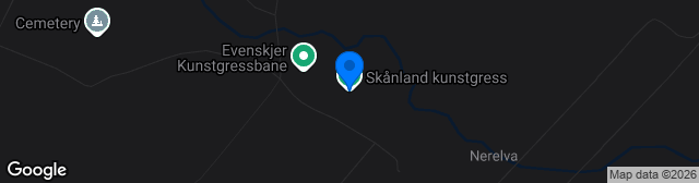 Map showing Skånland kunstgress