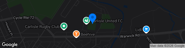 Map showing Brunton Park