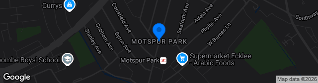 Map showing Motspur Park