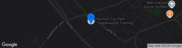 Map showing Staplewood Training Ground