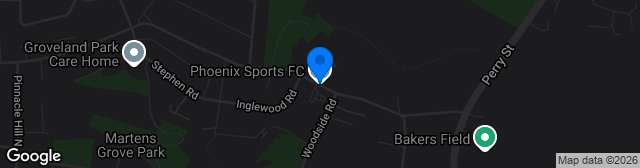 Map showing Phoenix Sports FC Ground