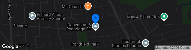 Map showing Chigwell Construction Stadium
