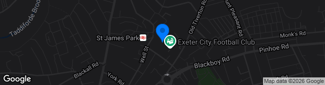 Map showing St James Park