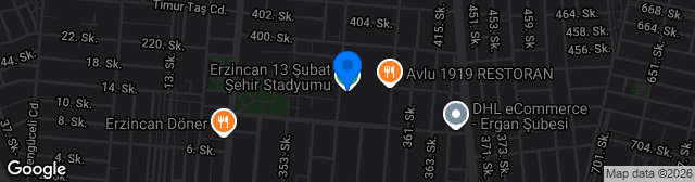 Map showing 13 Şubat Şehir Stadyumu