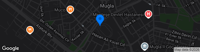 Map showing Muğla Atatürk Stadyumu