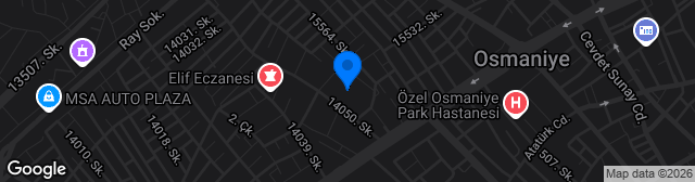 Map showing Osmaniye 7 Ocak Stadyumu