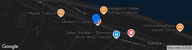 Map showing Yomra İlçe Stadyumu