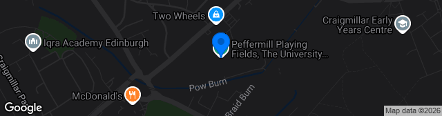 Map showing East Peffermill