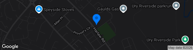 Map showing Harlaw Park
