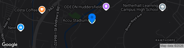 Map showing John Smith's Stadium