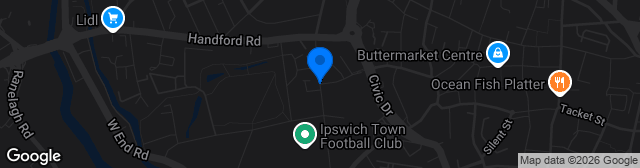 Map showing Portman Road