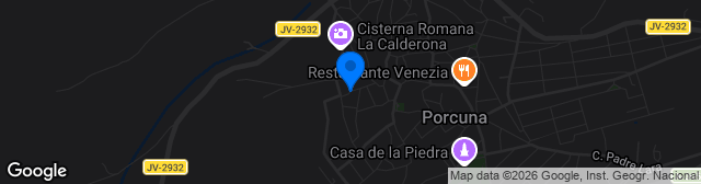 Map showing Estadio Municipal San Benito