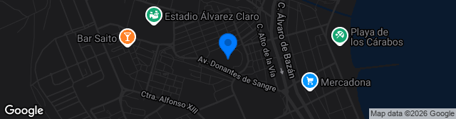 Map showing Estadio La Espiguera