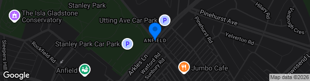 Map showing Anfield