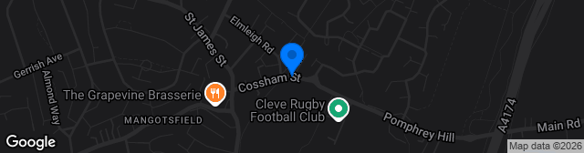 Map showing Cossham Street Stadium
