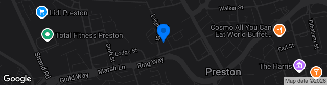 Map showing Sir Tom Finney Stadium
